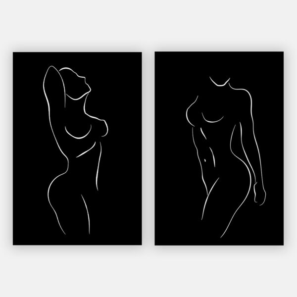 Schilderij abstract naakt bundel