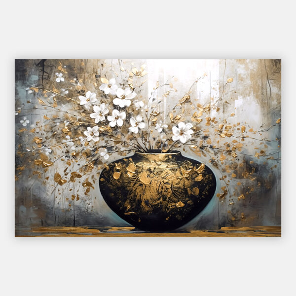 bloemen schilderij Blooming gold