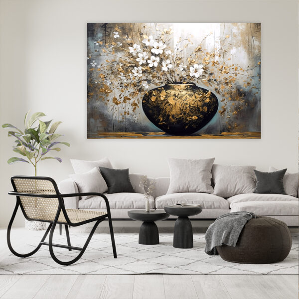 bloemen schilderij Blooming gold