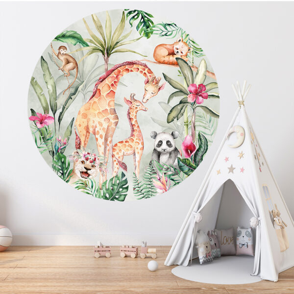Jungle kinderkamer muursticker