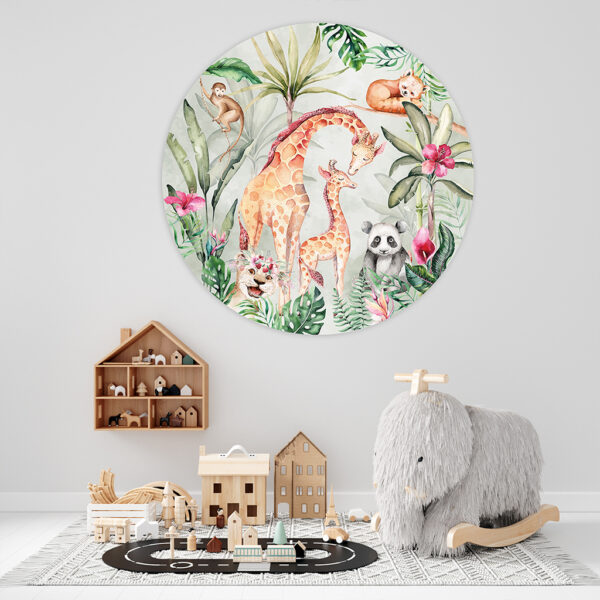 Jungle kinderkamer muurcirkel