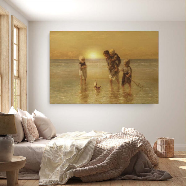 Kinderen-der-zee-zonsondergang-canvas-sfeer.jpg