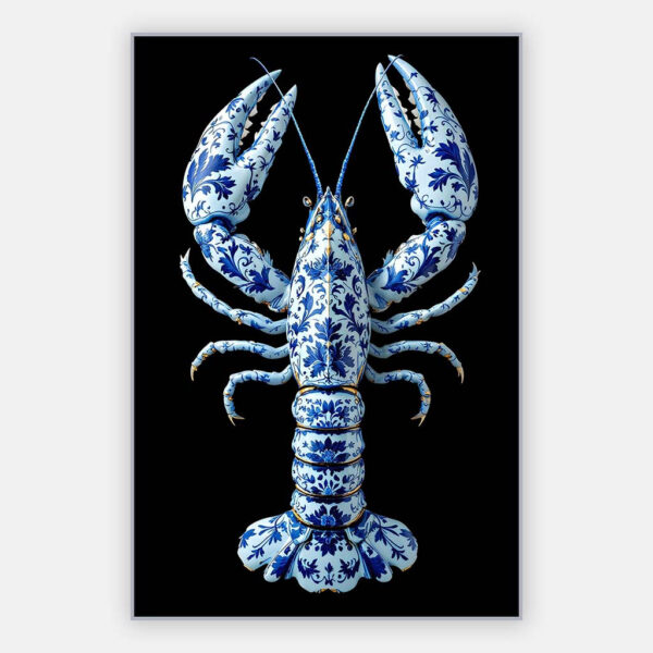 Kreeft-delfts-blauw-zwart-artframe.jpg
