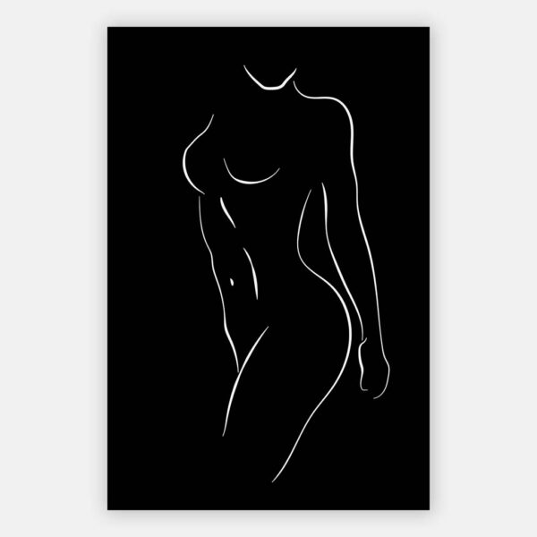 Schilderij abstract naakt