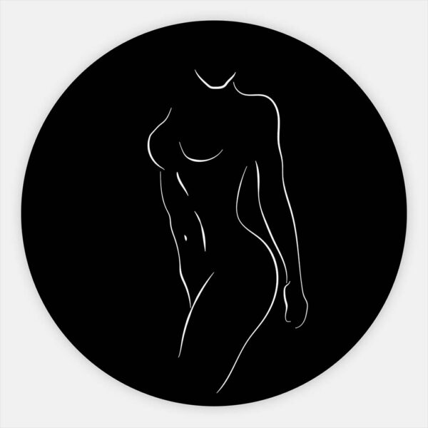 Muurcirkel abstract naakt