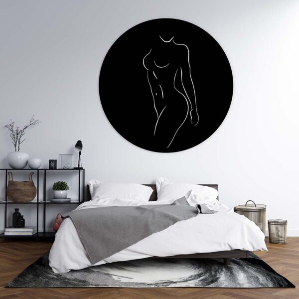 Muurcirkel abstract naakt