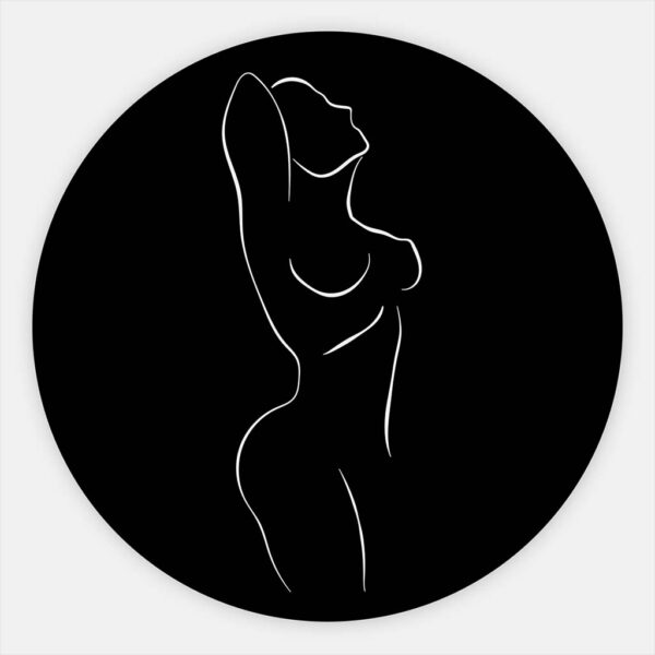 Muurcirkel abstract naakt