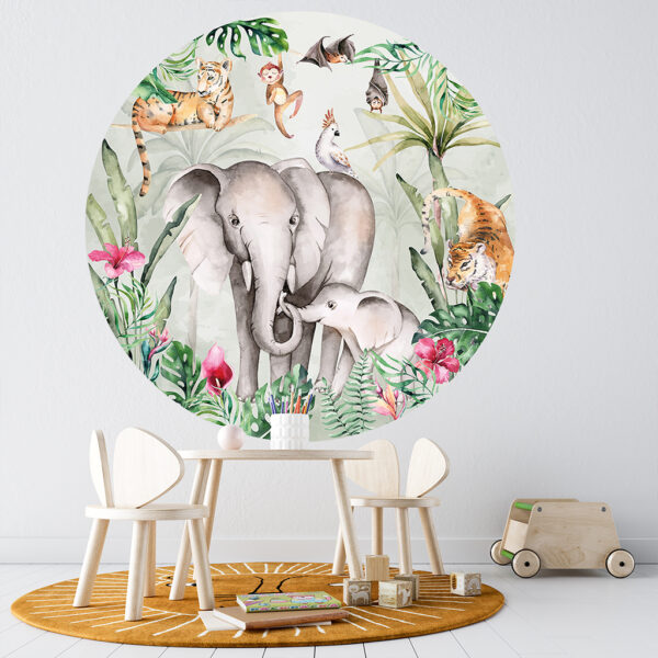 Jungle kinderkamer muursticker