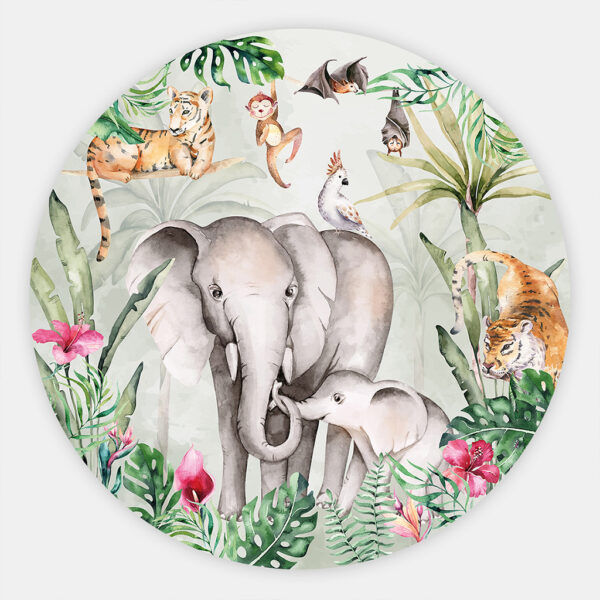 Jungle kinderkamer muurcirkel