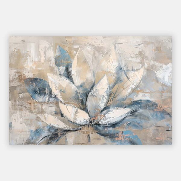 Schilderij abstracte lotusbloem