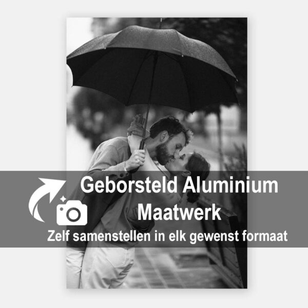 Foto op Geborsteld aluminium maatwerk