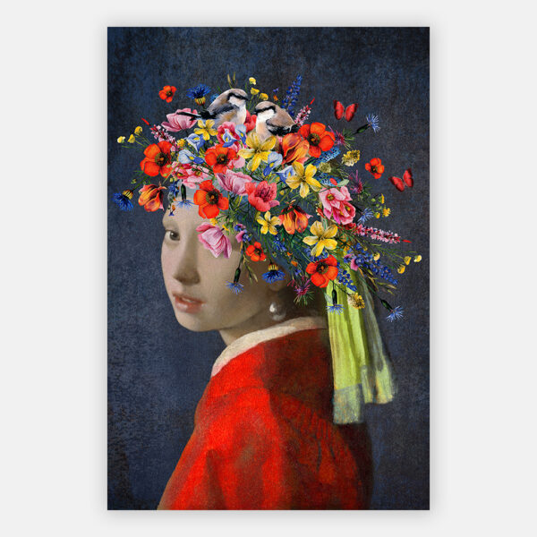 Schilderij meisje met de parel springtime