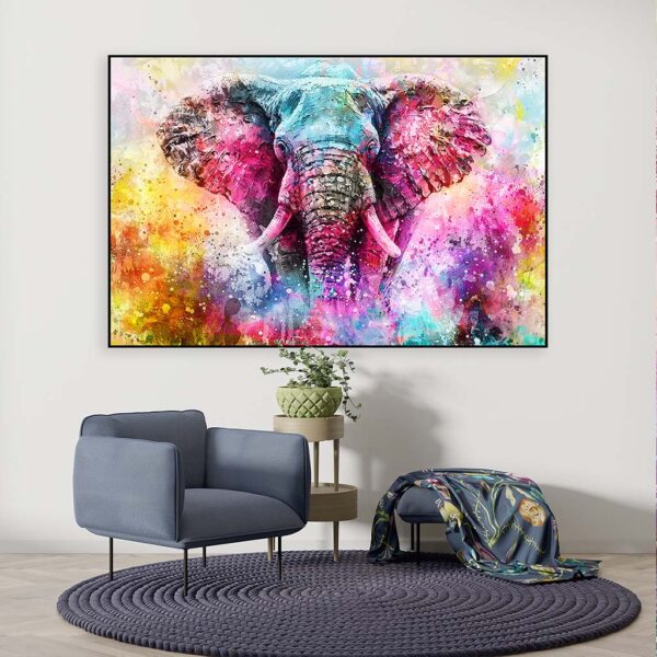 Artframe Rainbow giant - kleurrijke olifant
