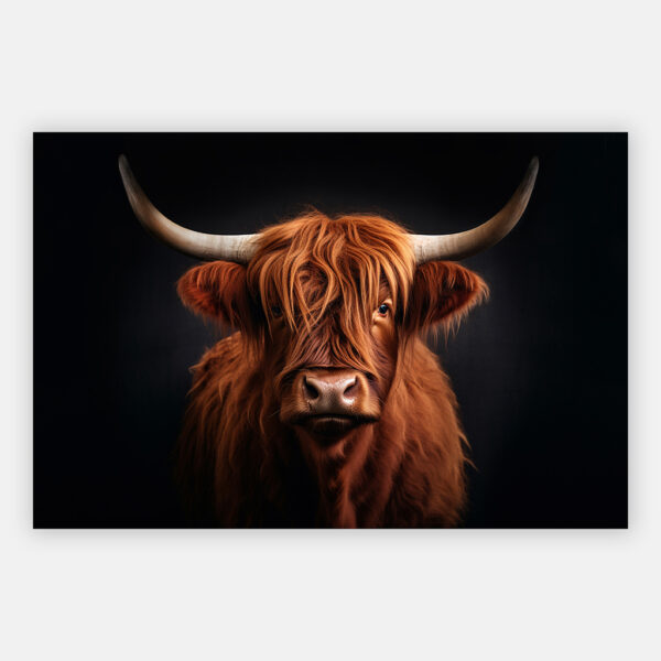 Schilderij schotse hooglander roodbruine kleur