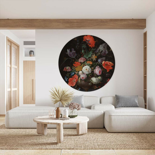 Stilleven-met-bloemen-en-een-horloge-Abraham-Mignon-ca-1660-1679-muurcirkel-sfeer.jpg