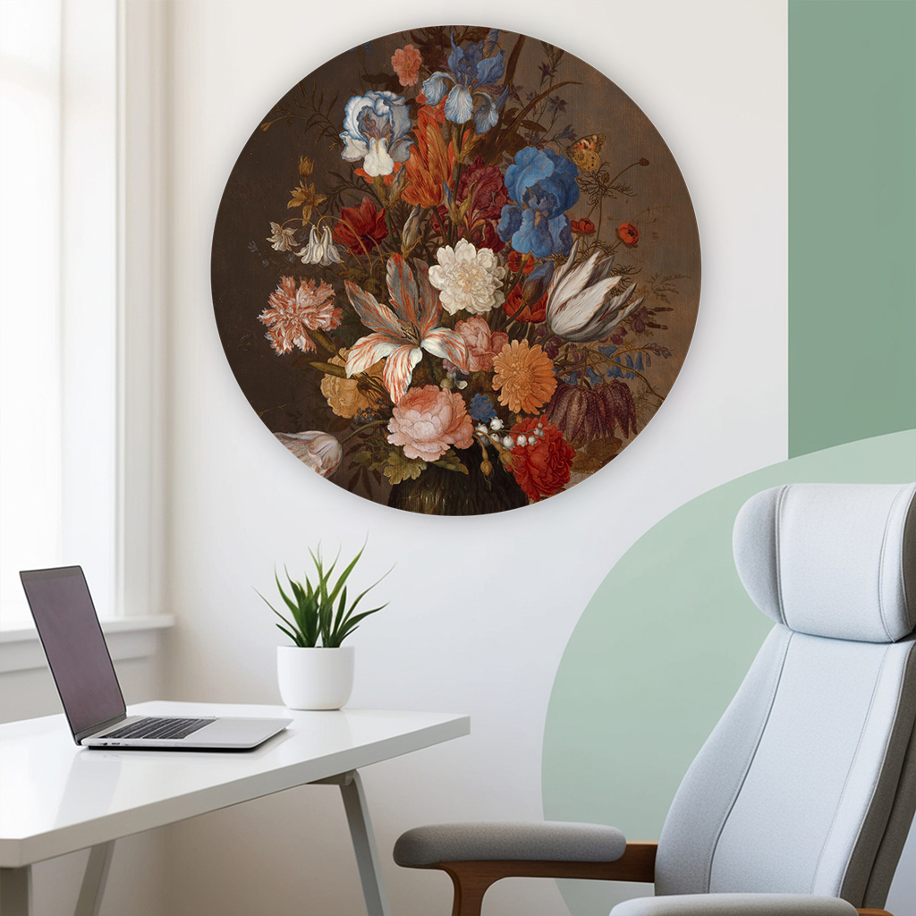 muurcirkel wanddecoratie thuiswerkplek