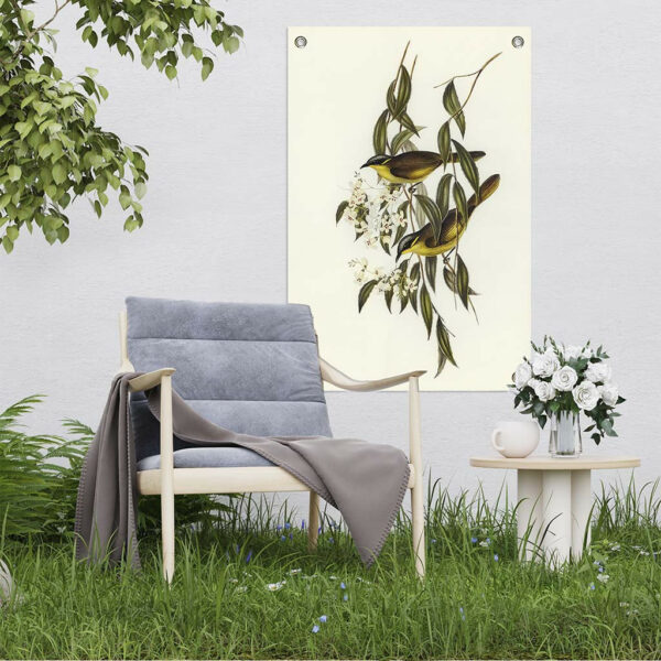 Wattle-cheeked-Honey-eater-Elizabeth-Gould-tuindoek-sfeer.jpg