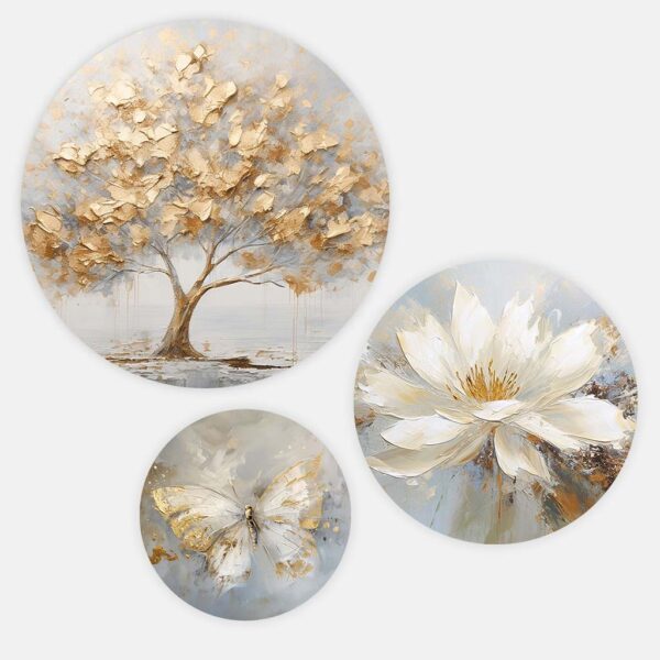 muurcirkel set van 3 - whipsers of nature