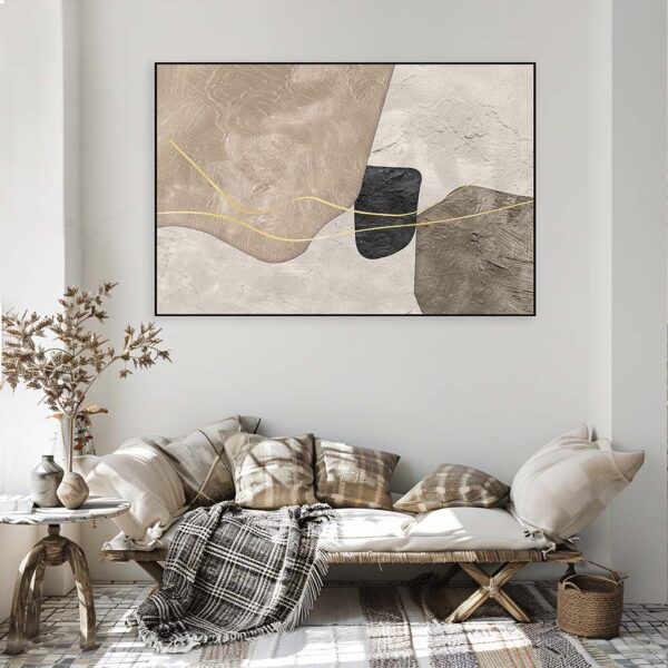 schilderij abstract met structuur in artframe