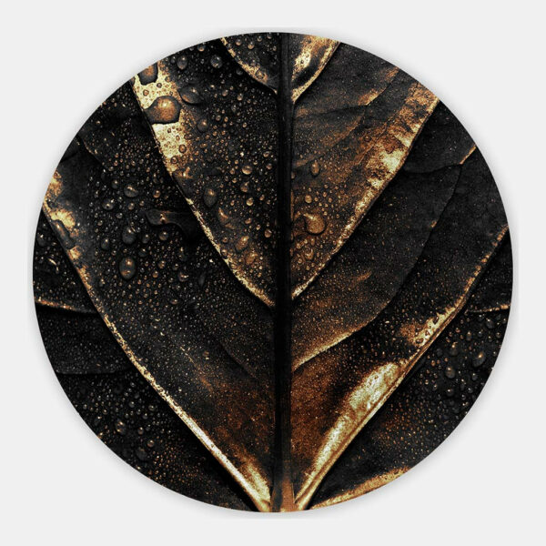 gouden-alocasia-blad-met-druppels-muurcirkel.jpg